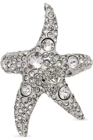 VERSACE Anillo Barocco Sea con detalle de cristal