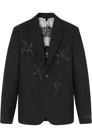 VERSACE Blazer con detalle de mostacillas y botones