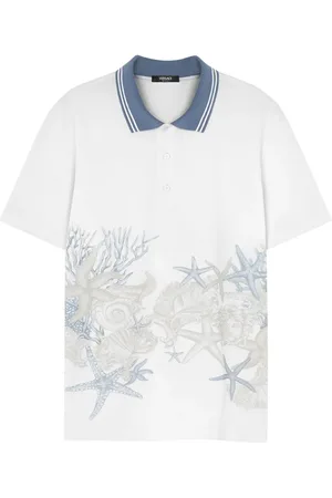 VERSACE Playera tipo polo Barocco Sea