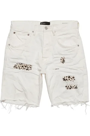 Purple Brand Shorts de mezclilla con diseño patchwork