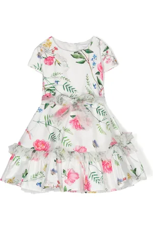 MONNALISA Vestido corto floral acampanado