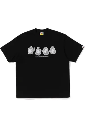 A Bathing Ape Playera con logo estampado
