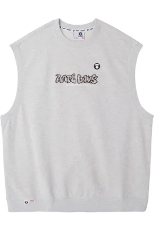 A Bathing Ape Top con cuello redondo y logo bordado