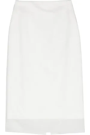 Sportmax Falda lápiz con capa doble
