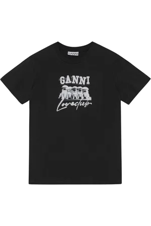 Ganni Playera con perro estampado