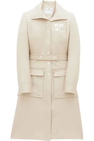 Courrèges Gabardina con parche del logo