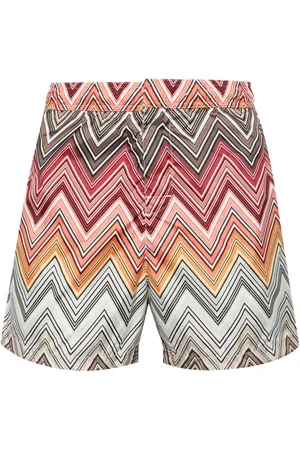 Missoni Shorts de playa con motivo en zigzag