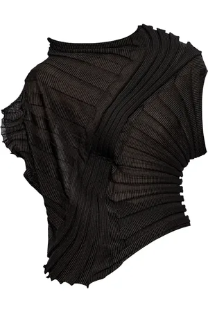 Issey Miyake Top asimétrico con pliegue
