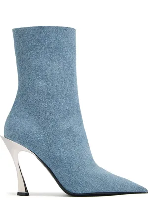 MUGLER Botas de mezclilla Fang con tacón de 95mm