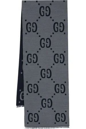 Gucci Bufanda deshilachada con motivo GG en jacquard