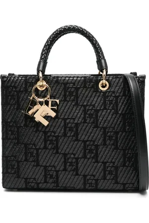 Elisabetta Franchi Tote con monograma en jacquard