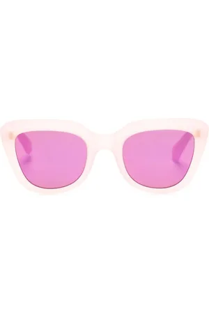 Stella McCartney Lentes de sol con armazón cat eye y logo estampado