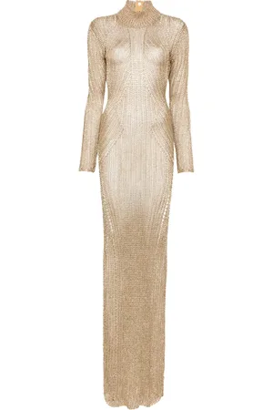 Tom Ford Vestido largo tejido con espalda descubierta