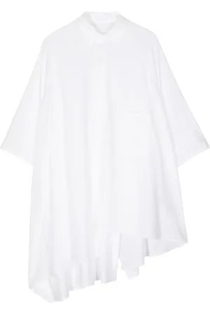 YOHJI YAMAMOTO Camisa asimétrica manga corta