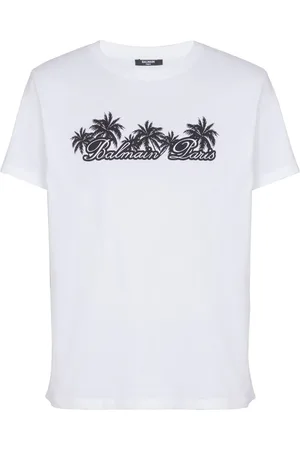 Balmain Playera con estampado de palmera