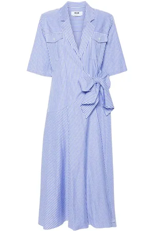 Msgm Vestido midi con diseño cruzado