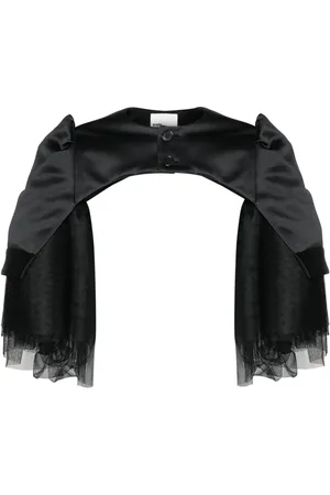 NOIR KEI NINOMIYA Chamarra corta con apliques de tul