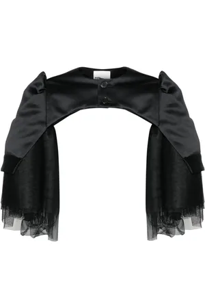 NOIR KEI NINOMIYA Chamarra corta con apliques de tul