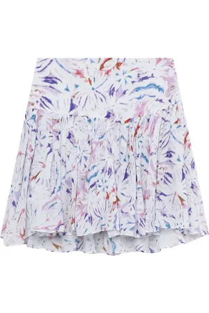 IRO Falda corta drapeada con estampado floral