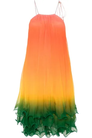 Casablanca Vestido midi Rainbow Gradient