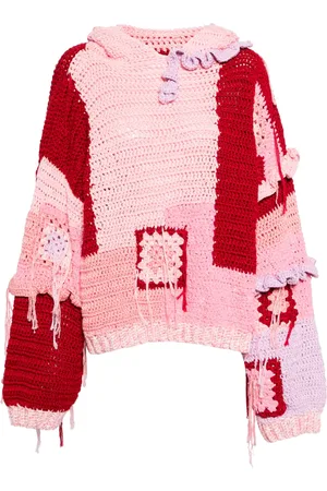 Cavia Hoodie de crochet con diseño color block
