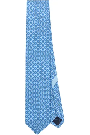 Salvatore Ferragamo Corbata de seda con motivo Gancini