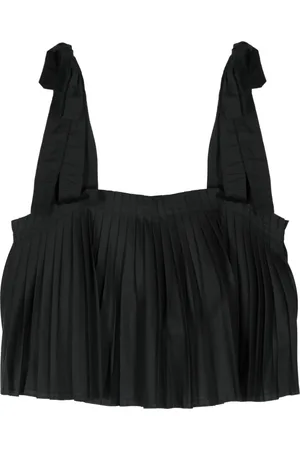 ULLA JOHNSON Camiseta corta plisada
