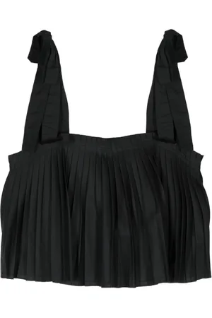 ULLA JOHNSON Camiseta corta plisada