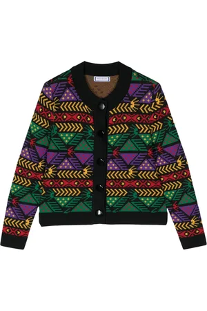 Saint Laurent Cárdigan tejido en intarsia