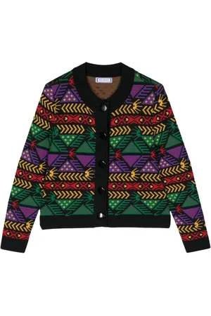 Saint Laurent Cárdigan tejido en intarsia