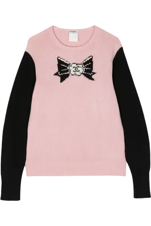CHANEL Suéter con logo CC en intarsia 2000