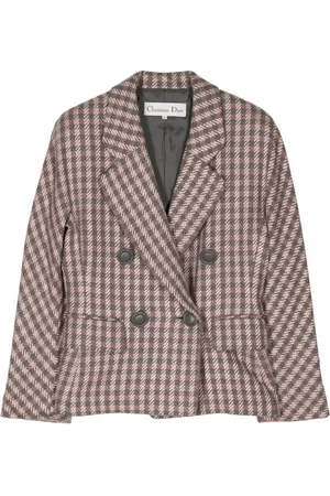 Dior Blazer con estampado pied de poule