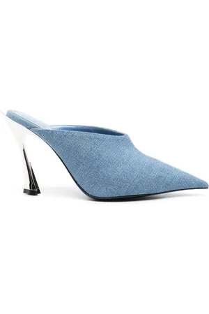 MUGLER Mules de mezclilla con tacón de 95mm