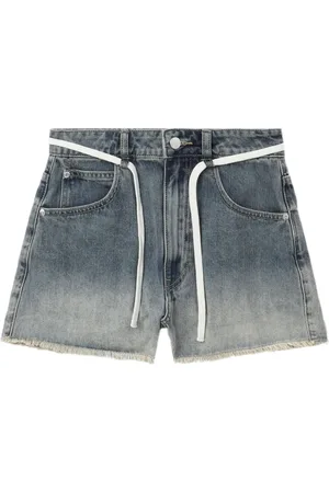 Izzue Shorts de mezclilla con efecto lavado degradado