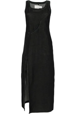 Feng Chen Wang Vestido largo de mezclilla sin mangas