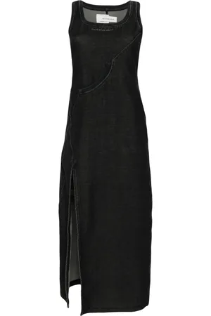 Feng Chen Wang Vestido largo de mezclilla sin mangas