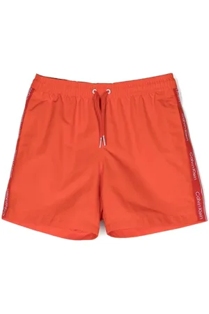 Calvin Klein Shorts de playa con cordones y logo