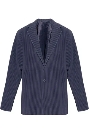 Issey Miyake Blazer con botones y pliegues