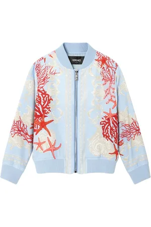 VERSACE Chamarra bomber con estampado Barocco Sea