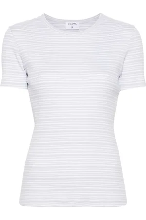 Filippa K Playera de canalé con motivo de rayas