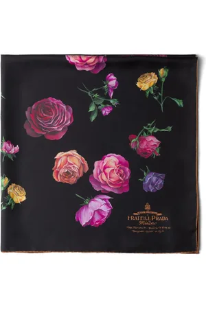 Prada Mascada de seda con estampado floral