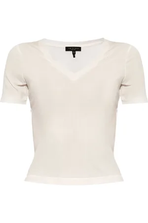 RAG&BONE Playera tejida de canalé con cuello en V