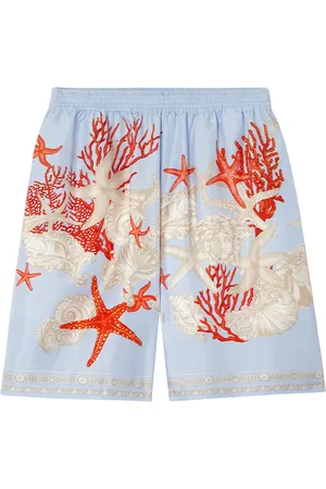 VERSACE Bermudas de seda con estampado Barocco Sea
