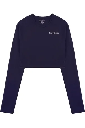 Sporty & Rich Playera manga larga con logo estampado