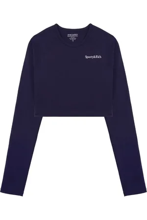 Sporty & Rich Playera manga larga con logo estampado