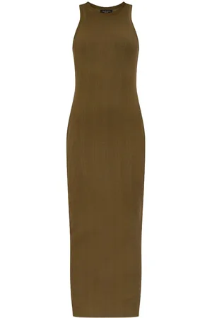 RAG&BONE Vestido tejido de canalé con cuello redondo