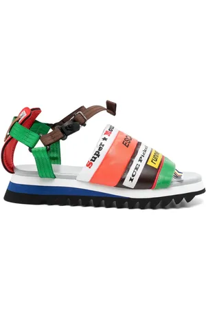 Kolor Sandalias con diseño patchwork