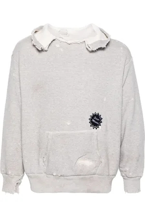 SAINT MXXXXXX Hoodie con efecto envejecido