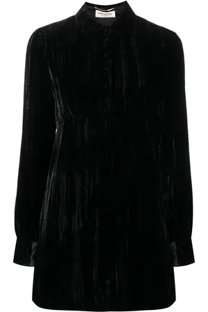 Saint Laurent Vestido corto manga larga