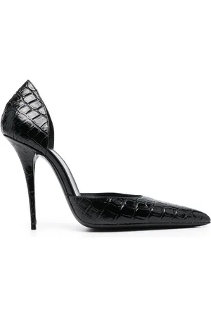 Saint Laurent Zapatillas con efecto de piel de cocodrilo y tacón stiletto
